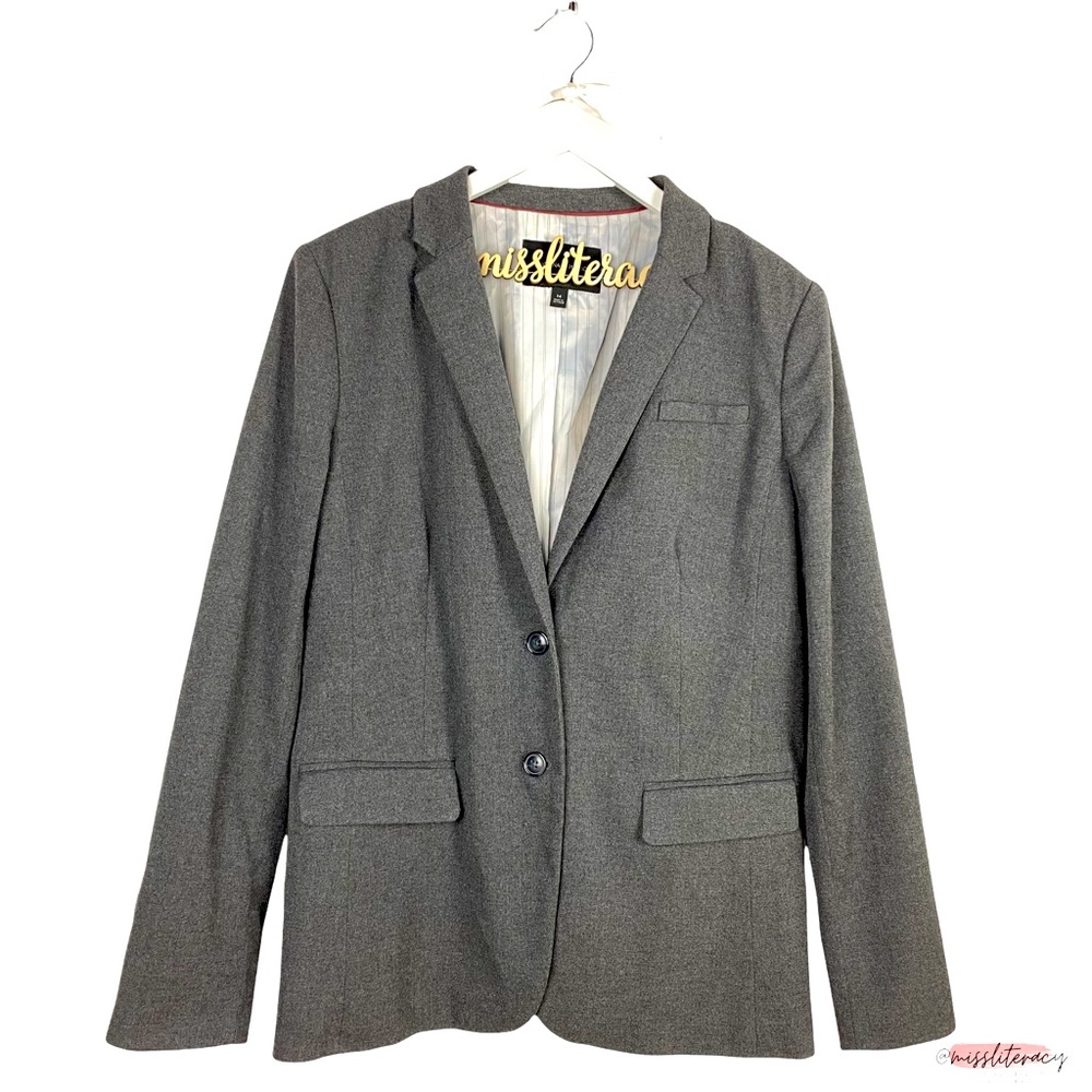 Banana Republic Women’s Classic 3-Pocket Straight Fit Blazer Grey [Size 14]